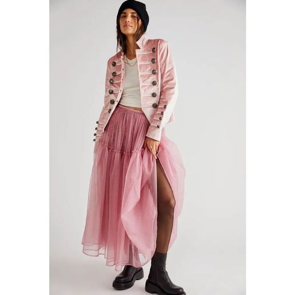 Free People X Brenda Knight  Anne Tulle Skirt $289 - Picture 3 of 7